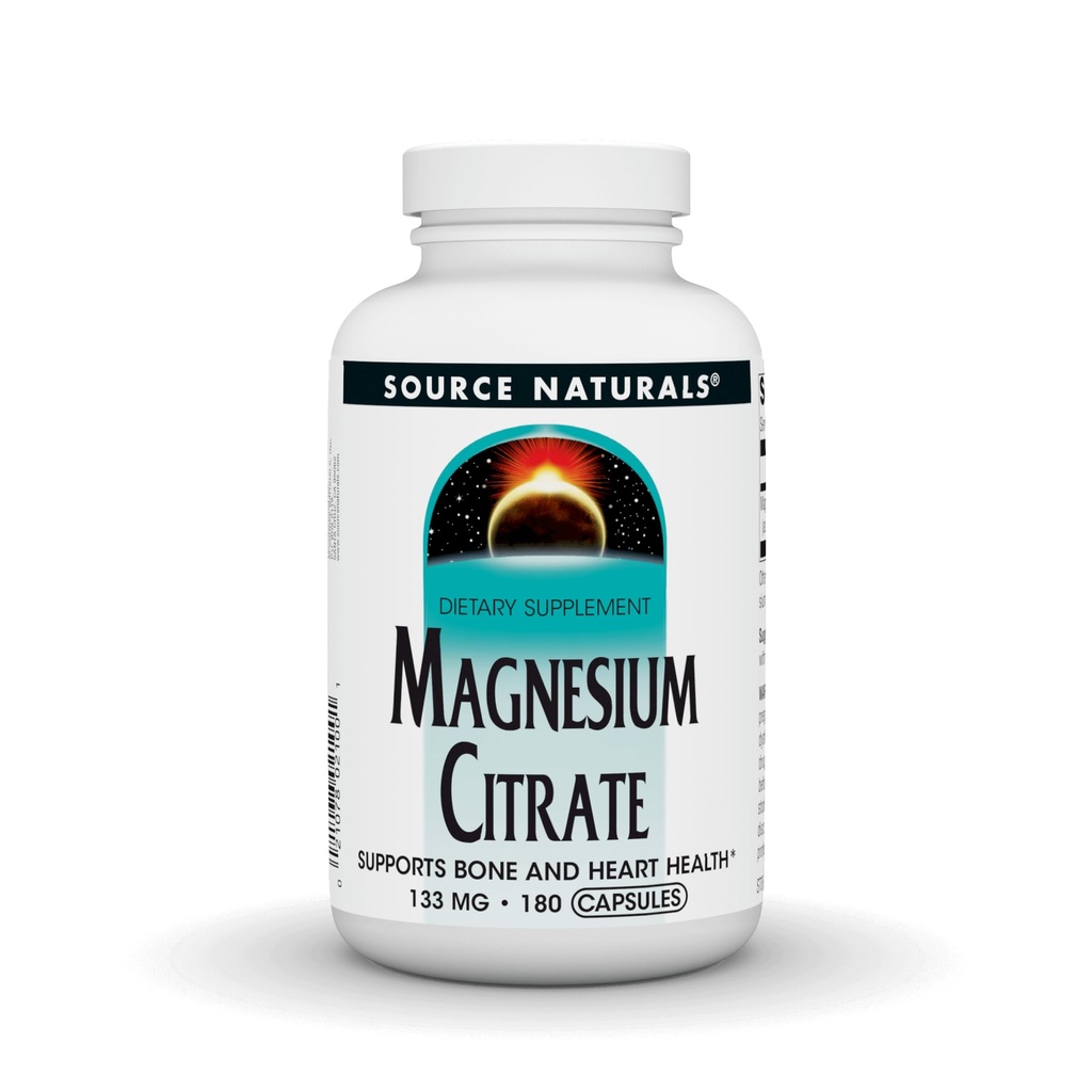 Citrato di magnesio di origine naturale, supporta la salute di ossa e di cuore* 133 mg - 180 capsule