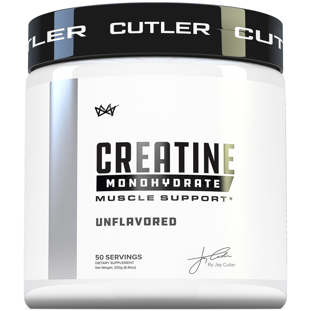 Cutler Nutrition Pure Creatine Monohydrate - 5g Per Serving 50 Servings - Premium Muscle Builder Migliora le prestazioni di resistenza e il recupero - non aromatizzato per la miscelazione facile