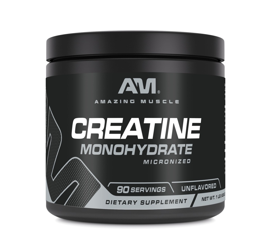 Incredibile Muscolo Micronizzato Creatina Monoidrato | 90 Serve | 5000 Mg per Serving | 1 Lb (454 Grammi) | Ideal Pre & Post Workout Supplement | Unflavored (1 Confezione, 1 Lb | Unflavored)