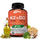 NutriFlair Vitamine D3 (5000iu/125mcg) + K2 (come Mk7) - Realizzate con ingredienti basati sulle piante Plus BioPerine Black Pepper Extract, 90 Capsule - Supporta Immune sano, Cuore e Salute - Pillole non OGM