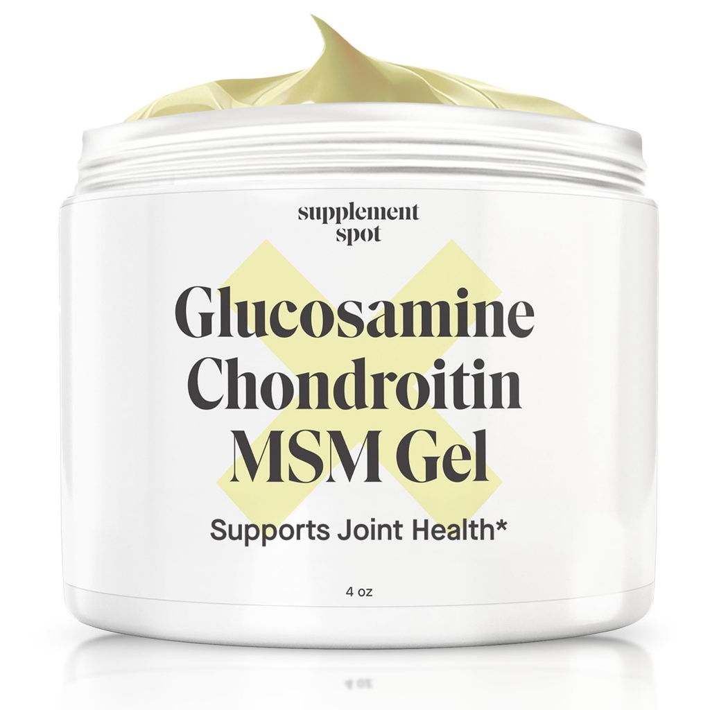 Glucosamina Condroitin MSM Gel (4 oz) - con Glucosamina, Condroitina, MSM & Bromelain per sostenere la salute congiunta – per le donne e gli uomini (90 giorni di alimentazione)
