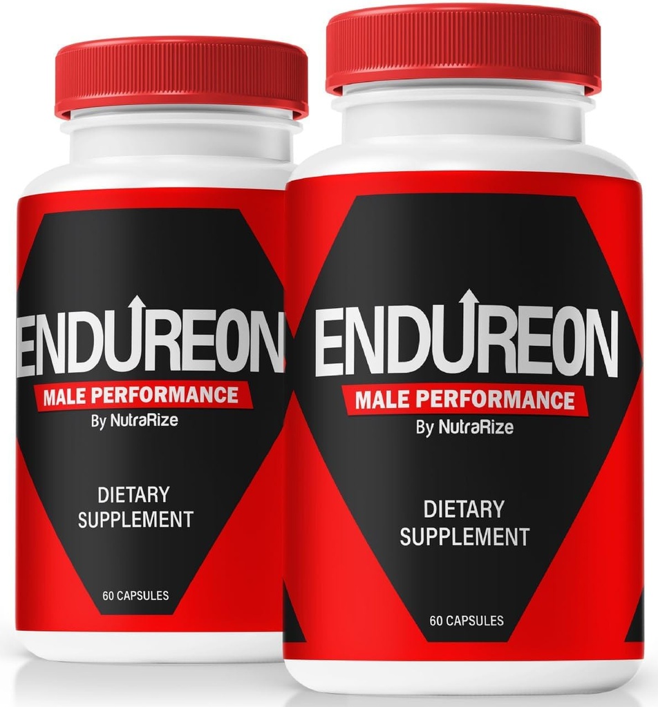 NutraRize (2 Pack) Pillole Endureon – Formula di supporto giornaliero con ingredienti Premium per aiutare a mantenere l'energia degli uomini, le prestazioni e il benessere quotidiano | Capsule facili da portare (120 capsule)