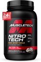 MuscleTech Whey Protein Powder , Nitro-Tech Whey Gold Protein Powder , Whey Protein Isolate Smooothie Mix , Protein Powder for Women & Men , Cookies and Cream, 2 lb (28 Servings) - il pacchetto può variare