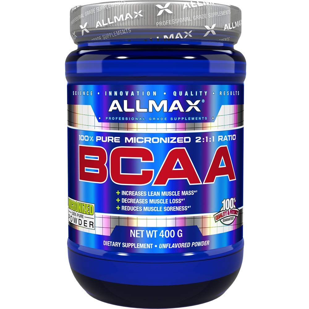 ALLMAX Essentials BCAA, Unflavored - 400 g Polvere istantatizzata 2:1:1:1:1 - Aiuta ad aumentare la massa muscolare e ridurre la durezza - Gluten & Soy Free - 80 Servings