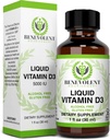 Vitamina D3 Benevolente Gocce 5000 IU - Potente & Efficace 1000 IU per Goccia - Supplemento dietetico Liquido Assorbente Veloce - 100% Alcol & Gluten Free
