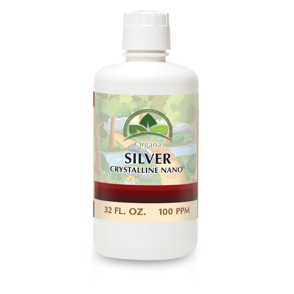 Organa Cristallina Nano Colloidal Argento - 100 PPM - Bottiglia 32 oz