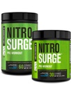 Jacked Factory NITROSURGE Pre Workout Supplement - Energy Booster, Gains Instant Strength, Clear Focus & Intense Pumps - NO Booster & Powerful Preworkout Energy Powder - 90 Servings, Blue Raspberry
