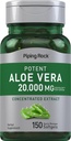 Piping Rock Aloe Vera Capsule 20000mg | 150 Softgels | Integratore di Estratto concentrato | Non OGM, Gluten Free