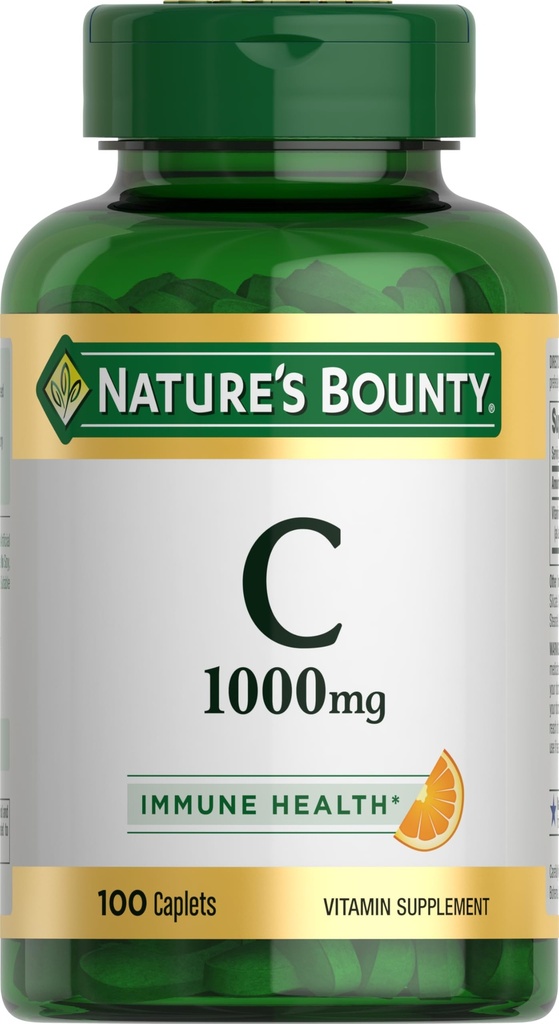 Vitamina C 1000mg, Integratore di supporto immunitario, Antiossidante potente, 1 confezione, 100 Caplets