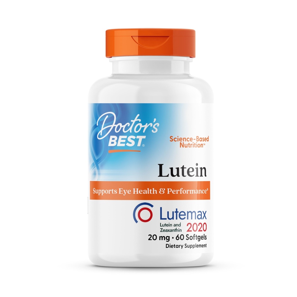 Medici Miglior Lutein, Supporta la salute e le prestazioni degli occhi, Non OGM, Gluten Free, 20 mg, 60 Softgels