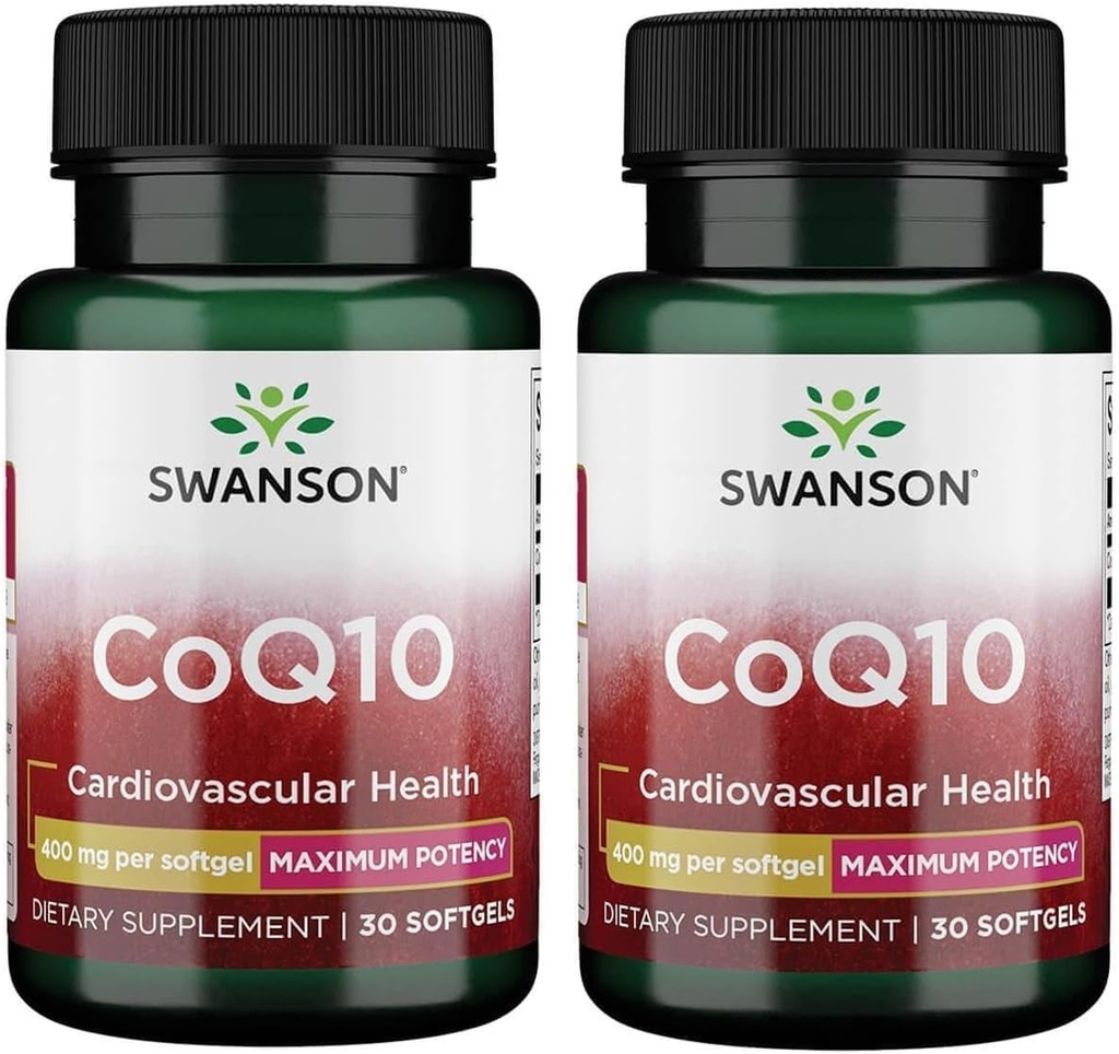 Swanson CoQ10 - Aiuta a promuovere la salute del cuore, il supporto energetico, & Aids salute generale del sistema cardiovascolare - aiuta a mantenere il coenzima Q10 supplemento - (30 Softgels, 400mg ogni)
