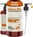 Deley Naturals Wild Alaskan Salmon olio per cani - Nuovo e migliorato Salmon Oil Plus Formula - Olio di pesce per cani con DHA EPA Omega 3 & 6 acidi grassi - Omega 3 Fish Oil per pelle e cappotto - 32oz Made in USA
