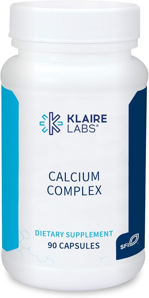 Klaire Labs Calcium Complex - Certificato BSE-Free Microcrystalline Hydroxyapatite & Citrate con Phosphorus (90 capsule)