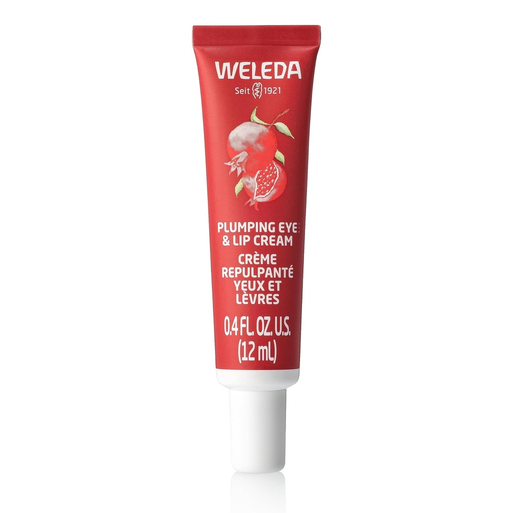 Weleda Plumping Eye & Lip Cream con peptidi da radice di Maca e melograno