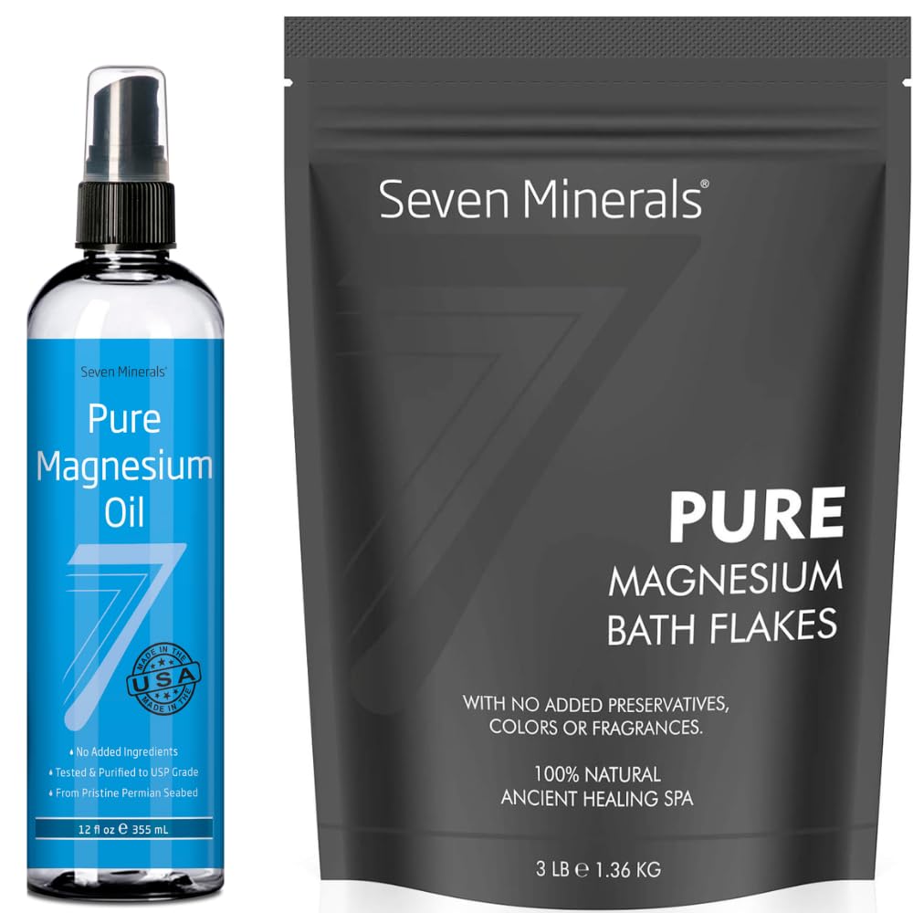 Sette minerali Olio di Magnesio puro & Pure Magnesio Vasca da bagno Fiocchi