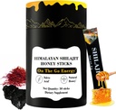 Himalayan Pure Nutritious Shilajit Miele Sticks Oro- Zafferano, Miele - 75% Acido Fulvico, 85+ Minerali Trace - per Uomini Donne - 30 Sticks(Shilajit Honey 30 Sticks)