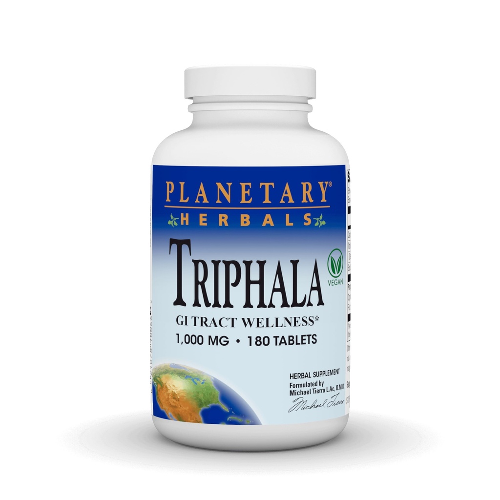 Erboristeria Planetaria Triphala Pulitore Interno 1000mg per GI Tract Wellness - 180 compresse