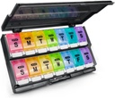 Extra Large Weekly Pill Organizer 2 volte al giorno - Remtise Am/Pm Daily Pill Case Medicine Organizer, Push Button 7 Day Pill Box per Pills/Vitamin/Cod Liver Oil/Supplements (Rainbow)