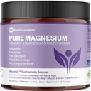 Polvere di citrato di magnesio pura per sostenere il sonno, la salute del muscolo e del chiodo, l'energia, il cuore e la digestione. Miscela di bevanda di Magnesio senza aroma, Vegan, 60 porzioni