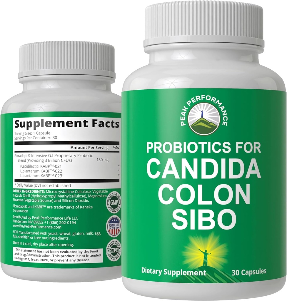 Probiotici per Candida, Colon Cleanse, IBS e supporto SIBO. Medico Raccomandato Proprietario Microbiome Reset Integratore Probiotico. Gut Salute e Overgrowth capsule di trattamento per le donne & uomini