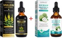 Gocce di Mullein per polmoni Pulsanti e Soursop Bitters Liquido,Traduzione di foglie di mulleina con clorofilla, gocce di Multivitamina di Soursop, Integratore di erbe naturale per uomini e donne