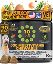 Googipet Premium 10 in 1 Vitamine di Cane Multivitamina Masticabile con Probiotici per Salute Gut, Vitamine di Cane e Integratori w/Vitamina C & Glucosamina per Supporto Congiunto (Fiore di Pollo e Verdura)