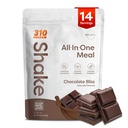 310 Nutrition All-In-One Meal Sostituzione Shake Powder - Plant-Based Protein Smoothie Blend w/High Fiber, Probiotics & Adaptogens - Carb basso, Vegan, Keto & Paleo Friendly - Chocolate Bliss - 14 Srv