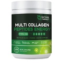 NATURE TARGET Multi-Collagen-Peptides-Powder - Collage idrolizzato con miscela energetica + Multivitaminico & Minerali, Supporta l'energia Pelle Hair Nail & Joint, Non-GMO, 35 Serve