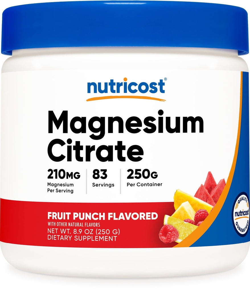 Polvere di citrato di magnesio Nutricost (Punto di prua, 250 grammi)