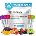 Tattico fluido - Zucchero Zero, Polvere di elettrolito Keto, Imballaggi di idratazione, Made in USA (Variety, 25 Conte)