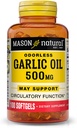 MASON NATURAL Aglio Olio 500 mg Odorless Allium Sativum Supplemento - Supporta la funzione circolatoria sana, 100 Softgels
