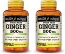 MASON NATURAL Intera Herb Ginger 500 mg, Natural Herbal Supplement, 60 capsule (Pack of 2)