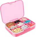 Restree Large Pill Organizer, Moisture Proof & impermeabili Travel Pill Case, Portable Medicine Box con Dividers Regolabili per Vitamine Integratori Olio di Pesce e Pillole Giornaliere 9 Comparti (Pink)