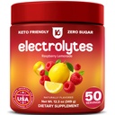 Keppi Electrolytes Powder – Raspberry Lemonade Flavor 50 Servings – Nessun integratore di idratazione dello zucchero con Magnesio, Potassio, Sodio – Keto, Vegan, Fasting-Friendly, Zero Calorie Electrolyte Drink