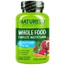 NATURELO Mens Multivitamins - Un Multivitaminico Giornaliero per Uomo con Vitamine, Minerali e Cibo Intero Organico, Boost Energy & Health, Non OGM, 240 Capsule Vegetariani