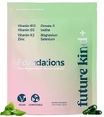 Futuro tipo Carrageenan-Free Foundations Multivitamina per donne e uomini con Omega-3, B12, D3, Zinco, Iodine, Magnesio, K2 & Selenium, Vegan, Borsa Compostable (60ct)