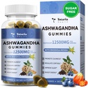 Totaria Sugar Free Ashwagandha Filled Gummies 2500mg w/Vitamin D3, Magnesium Glycinate, Rhodiola, Ultra Strength Ashwa Root Integratori per Donne & Wen, per Rilassamento, Energy, Blueberry Flavor