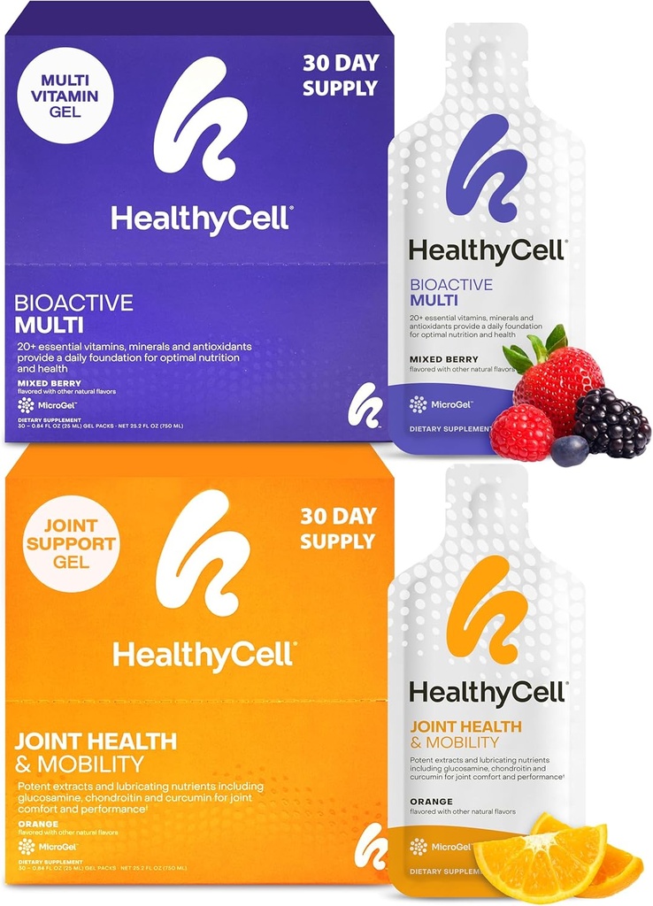 Healthycell Bioactive Multivitamin + Joint Health & Mobility Supplement per Uomo & Donne Bundle