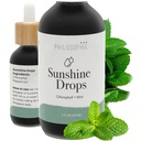 Philosophie Liquid Chlorophyll Gocce di sole per acqua | Gocce di clorofilla organica con zecca per Detox, Deodorante interno & Energy Boost | Natural Vegan Supplement, Non-GMO, 2oz