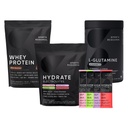 Ricerca sportiva Multi Flavor Hydrate Electrolytes Packets, Olandese cioccolato aromatizzato Whey Protein Isolate Polvere e L-Glutamina non aromatizzata