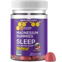 Gommie di Magnesio del sonno con Melatonina - Citrato di Magnesio 200mg - Melatonina Gummies per la qualità del sonno - Aiuto notturno per adulti con camomilla - 30 Masticabili di bacche miste