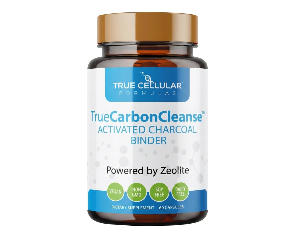 TrueCarbonCleanseTM - Perfetto Detoxifier Gut & Binder - Formula avanzata con capsule di carbone attivo Bamboo Organico - 60 capsule - Vegan, Non OGM, Gluten Free, Soy Free, Non tossico