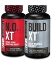 Jacked Factory Muscle Builder Supplement Stack - Build-XT Muscle Builder & N.O. XT Nitric Oxide Boosting Agent for Dual Support (alimentazione 60 giorni)