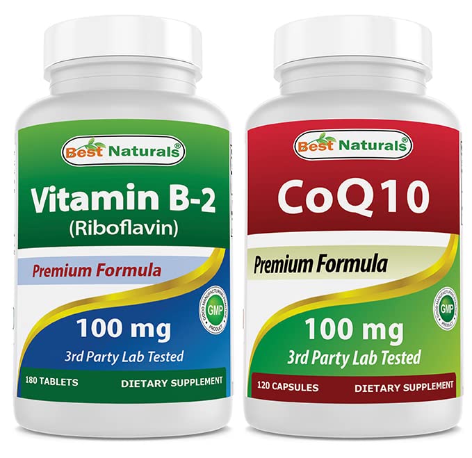 Vitamina B2 (Riboflavin) 100 mg & COQ10 100 mg