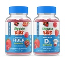 Bambini preciotici senza zucchero Lifeable + vitamina D Bambini, Gummies Bundle - Grande degustazione, Integratore di vitamina, Senza glutine, OGM libero, Gomma masticabile