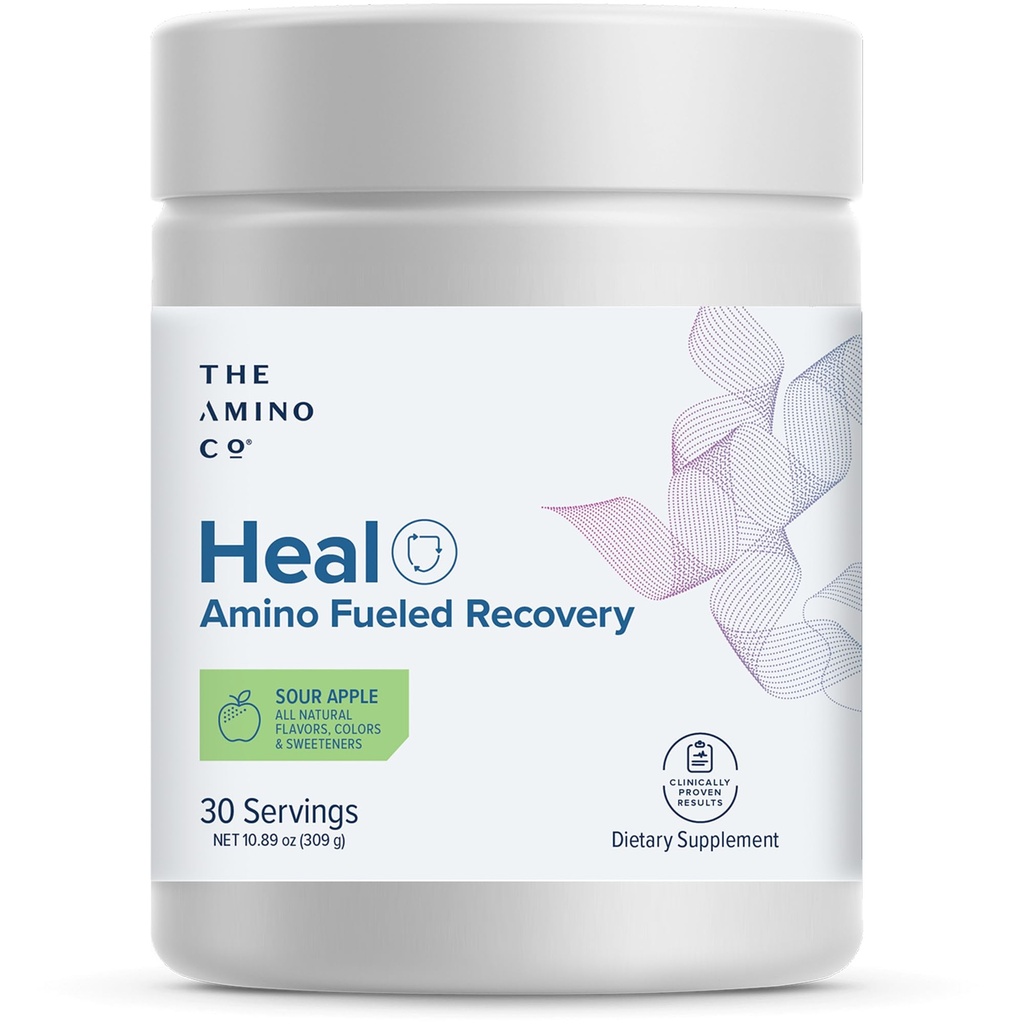 L'Amino Co. - Guarigione - Post Workout Recovery Drink con Pure Eaa Amino Acid Formula -Creatine Monohydrate Powder per Efficient Muscle Repair, Vegan e Keto-Friendly con Sour Apple Flavor - 10.89oz.