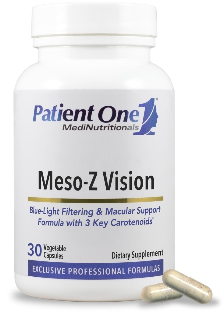 Il paziente One Meso-Z Vision | Supplemento per il supporto della salute degli occhi e della luce blu filtro* | con Lutein, Zeaxanthin e Meso-Zeaxanthin | 30 capsule