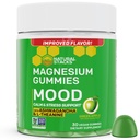 Mood Magnesium Gummies - 200mg Magnesio Citrato & 125mg Sensoril Ashwagandha Gummies - con L Theanine per il supporto calma & stress - Mag Citrate e Ashwagandha Supplement - 30 Green Apple Chewables
