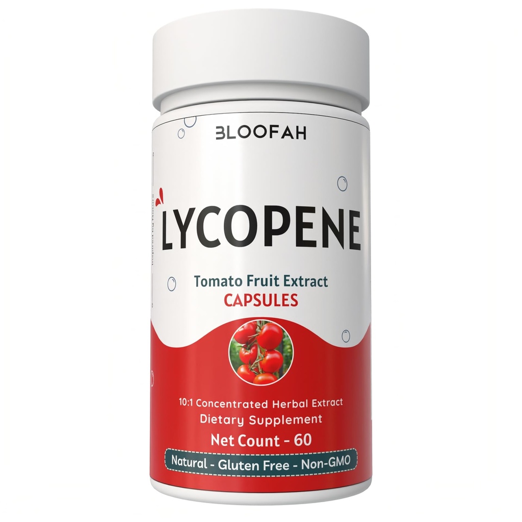 Capsule di frutta di pomodoro 500mg | Ricco di frutta di pomodoro di licopene concentrato 10:1 estratto di polvere | Non-GMO & Gluten Formula libera | Carotenoide naturale supplemento (60 conteggio (pacchetto di 1))