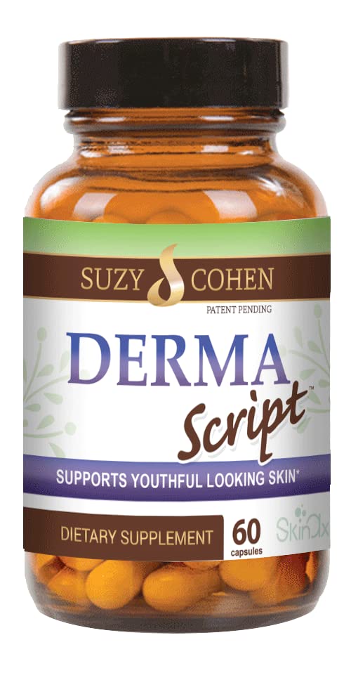 Script Essentials DermaScript Clear Skin Probiotic- Skin Care Routine Supplemento - Biotin Face Supplemnt - Combatte l'acne, l'asciutto, l'irrigazione e le uova (60 capsule)